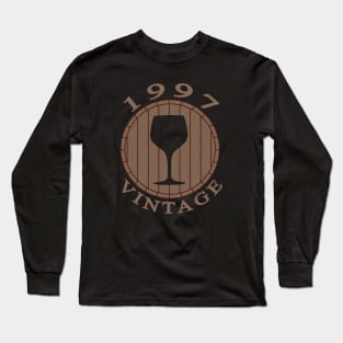Vintage Wine Lover Birthday 1997 Long Sleeve T-Shirt